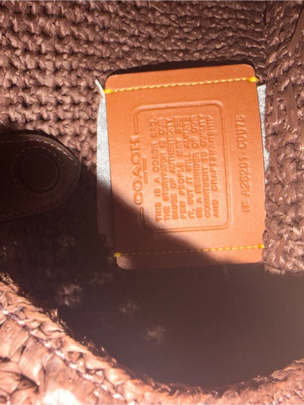 COACH Brown Crocheted Shoulder Bag